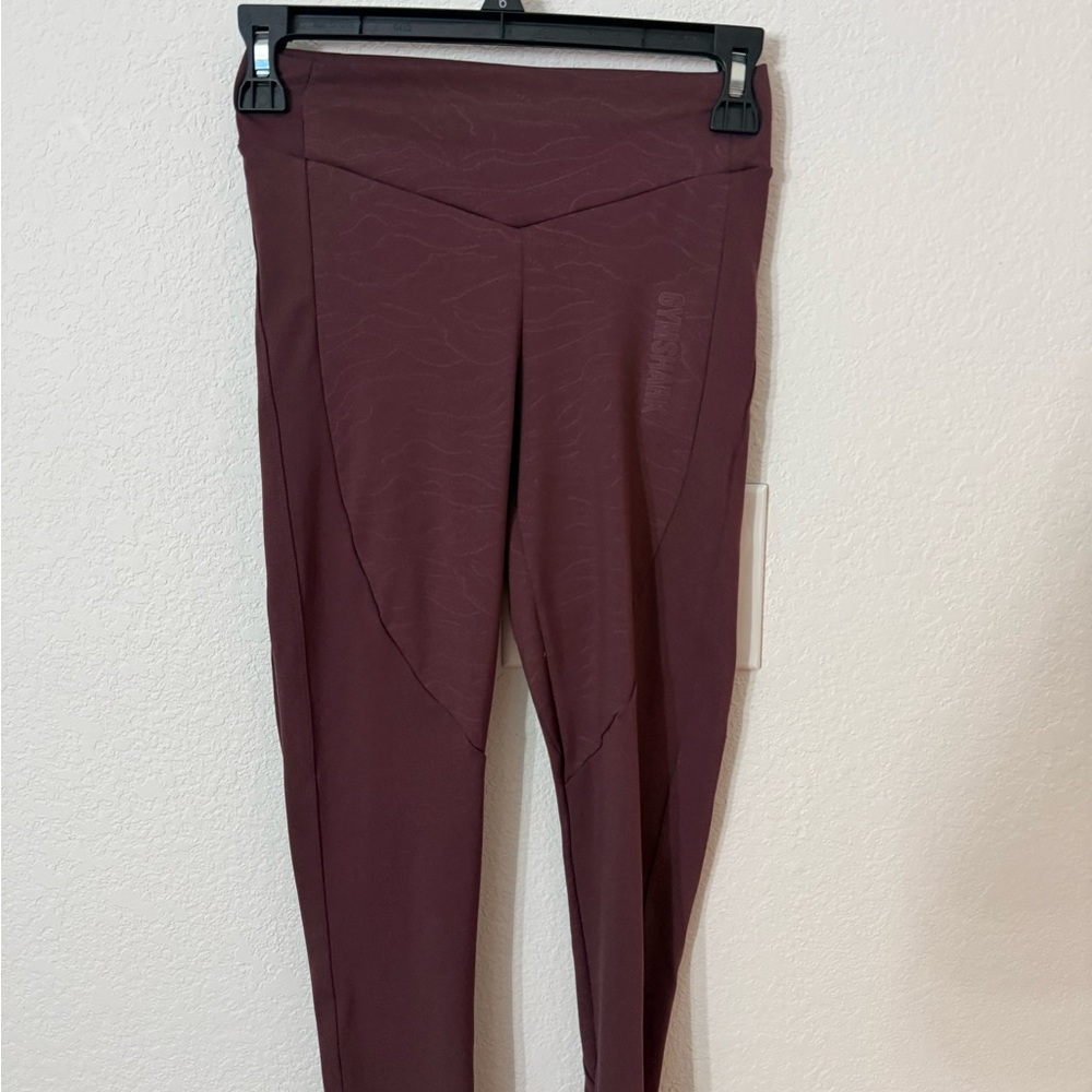 Gymshark Burgundy Seamless Leggings High Waisted Athletic XS/S